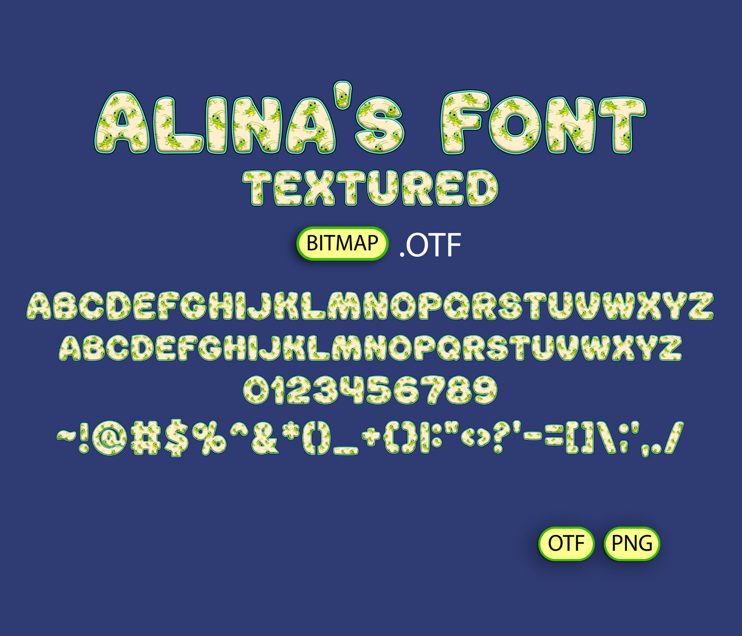 FREE Bugs Pattern Font