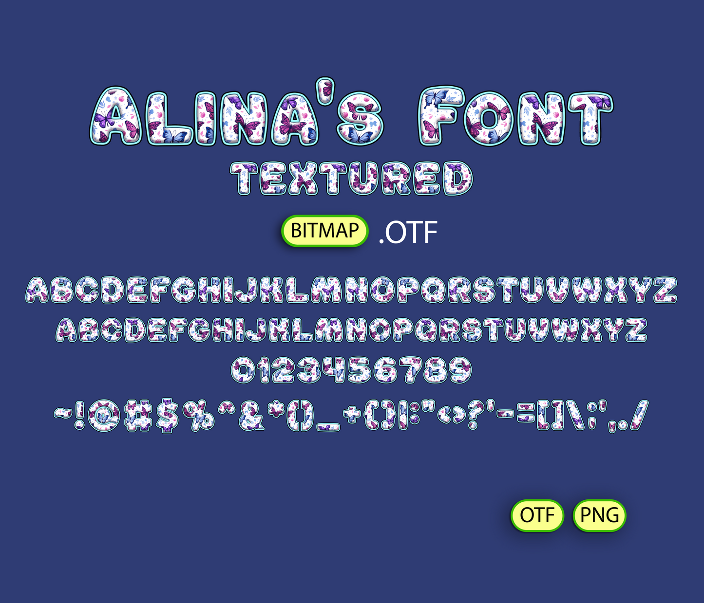 Butterfly Wings Edition Pattern Font