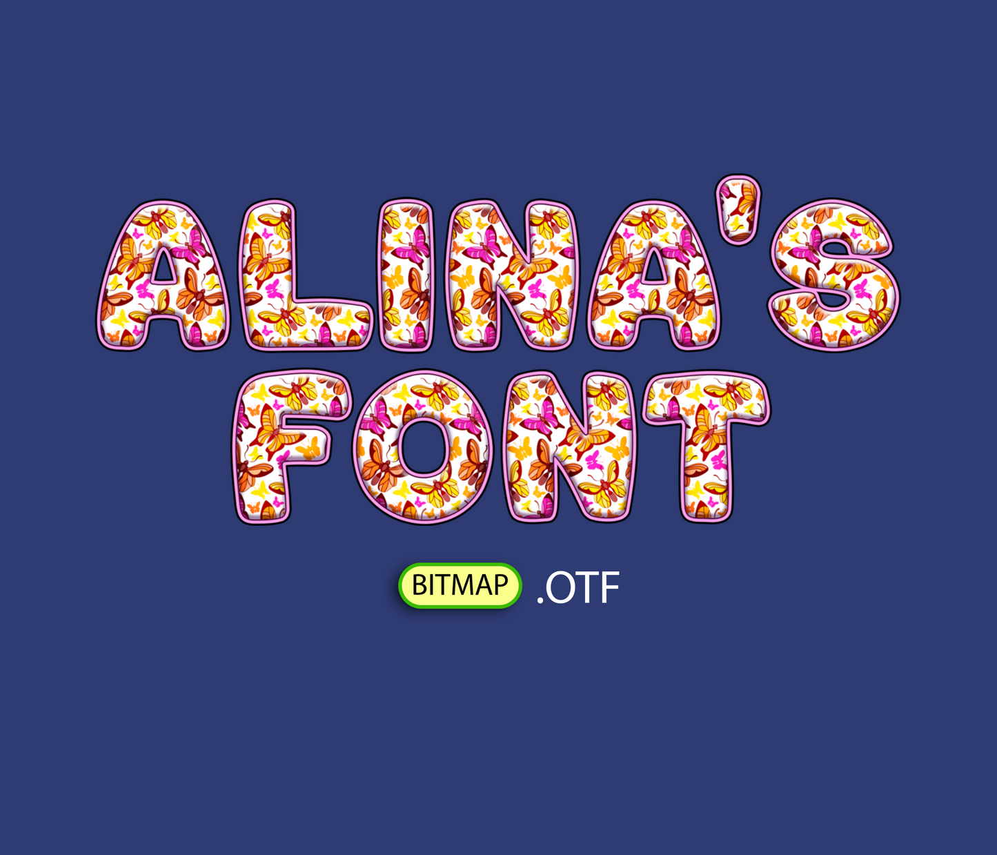 FREE Butterfly Flutter Edition Pattern Font