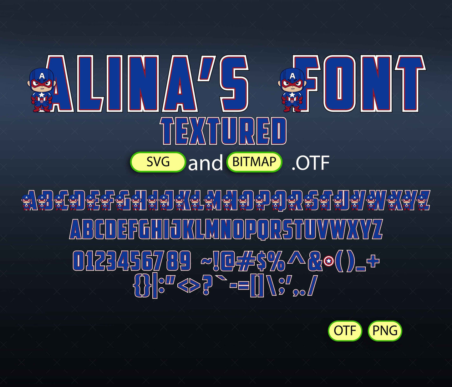 Patriot Hero Font Textured - Alina's Fonts