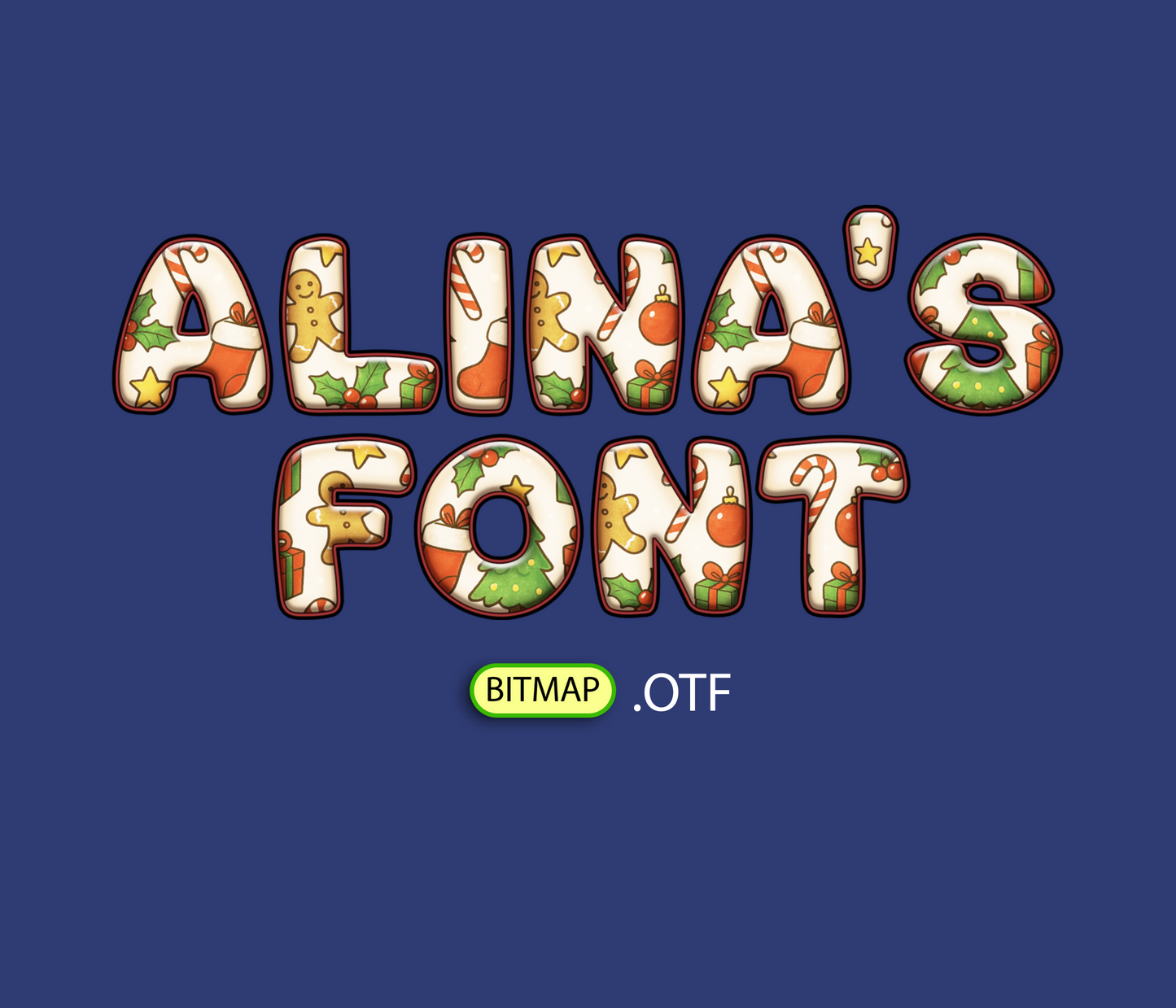 Christmas Holiday Edition Pattern Font