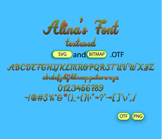 Kids Green Christmas Font Textured