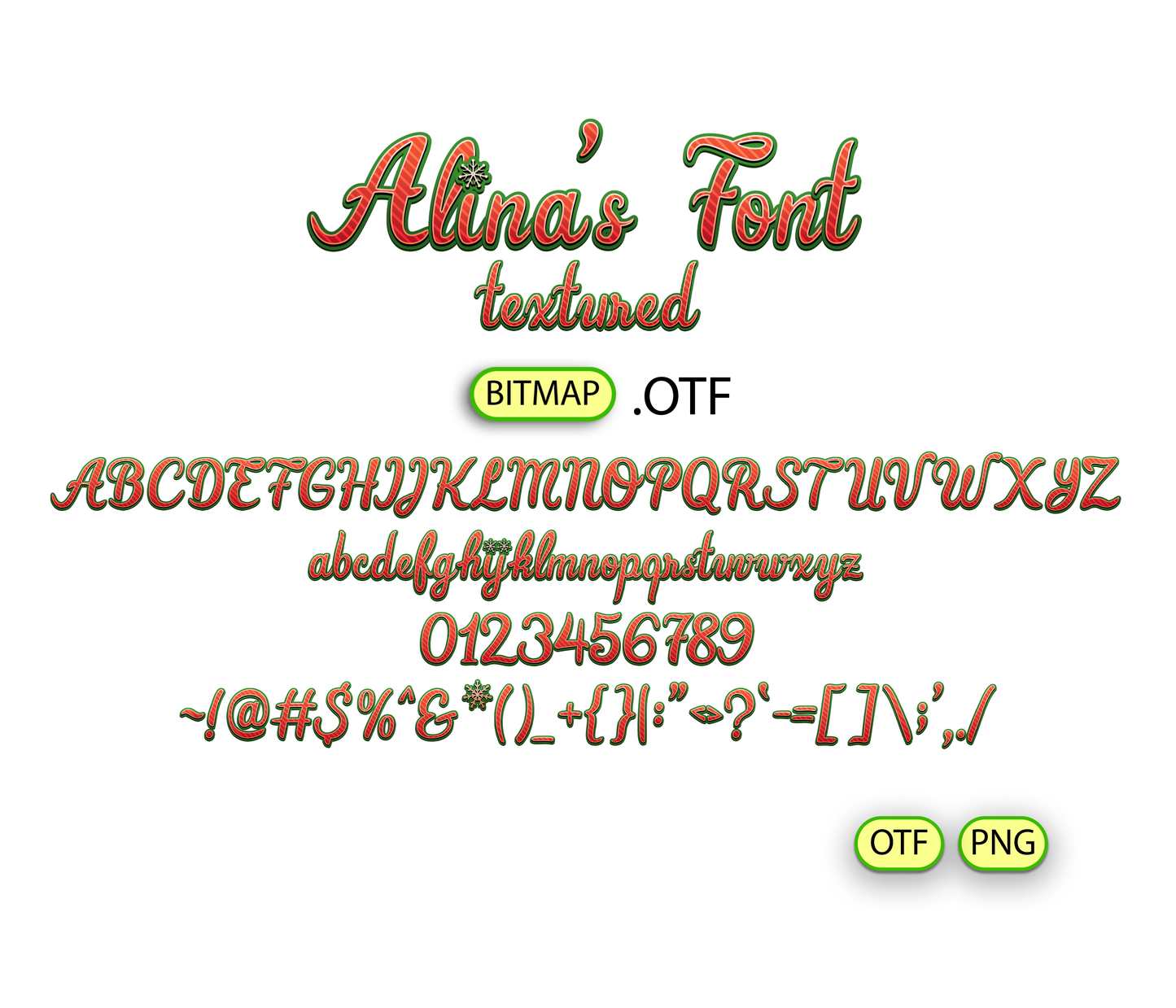 Festive Christmas Multicolor Font Textured Bundle