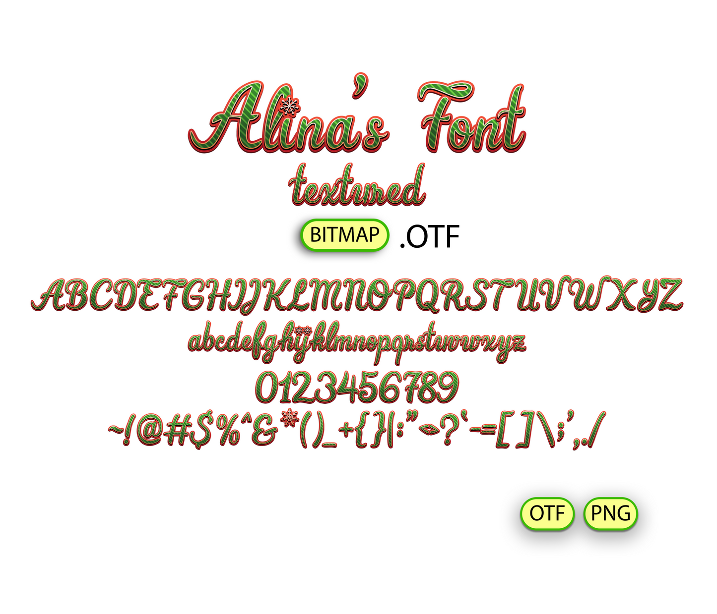 Festive Christmas Multicolor Font Textured Bundle