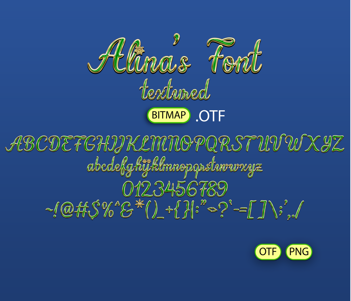 Festive Christmas Font Textured