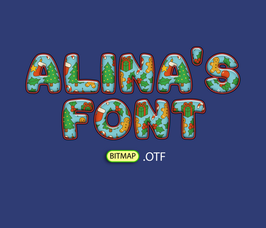 Festive Christmas Pattern Font