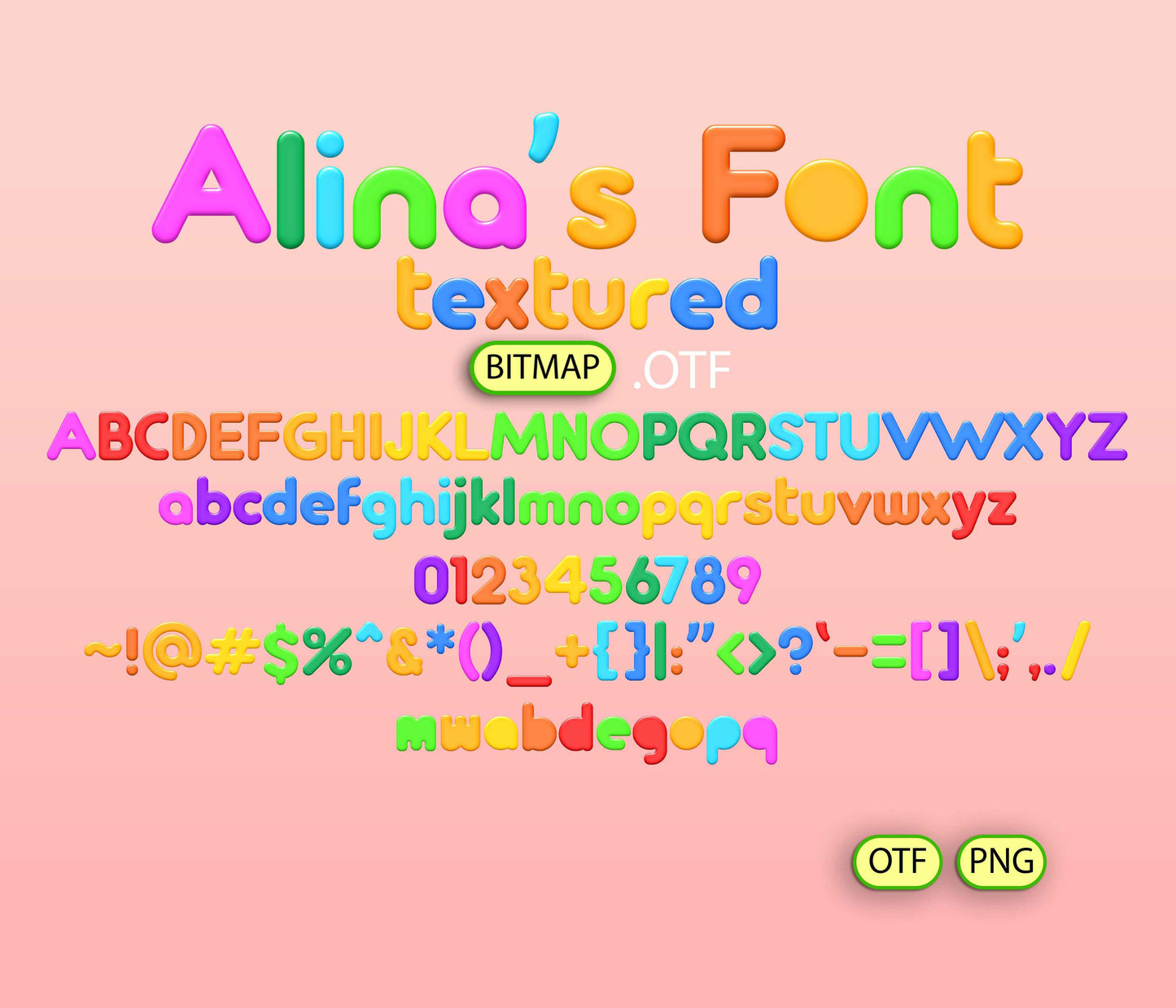 Kidshow Font Textured - Alina's Fonts