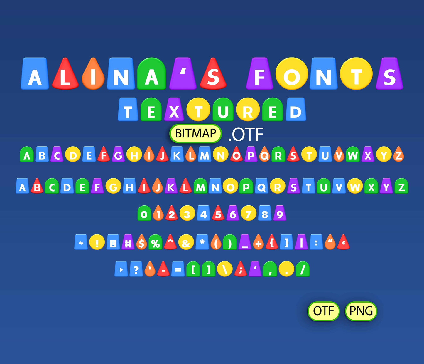 ColorBlox Font Textured - Alina's Fonts