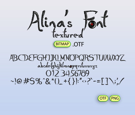 Button-Eyed Wonder Font Textured - Alina's Fonts