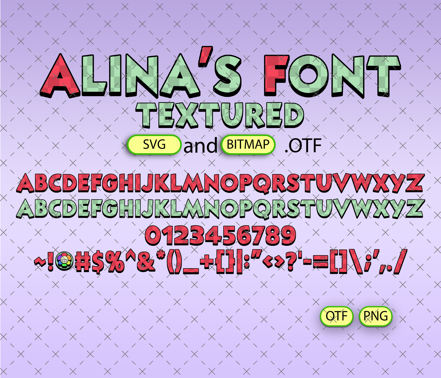 Toon Terror Font Textured Big Bundle