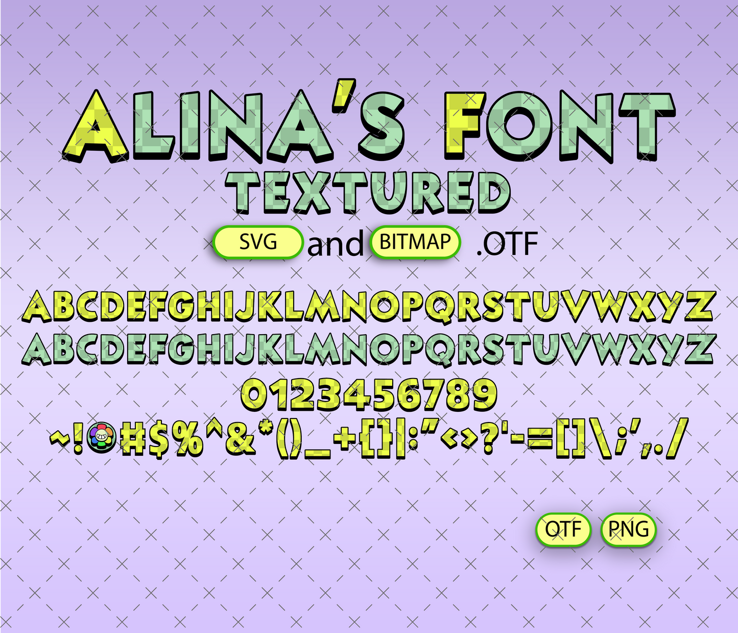 Toon Terror Font Textured Big Bundle