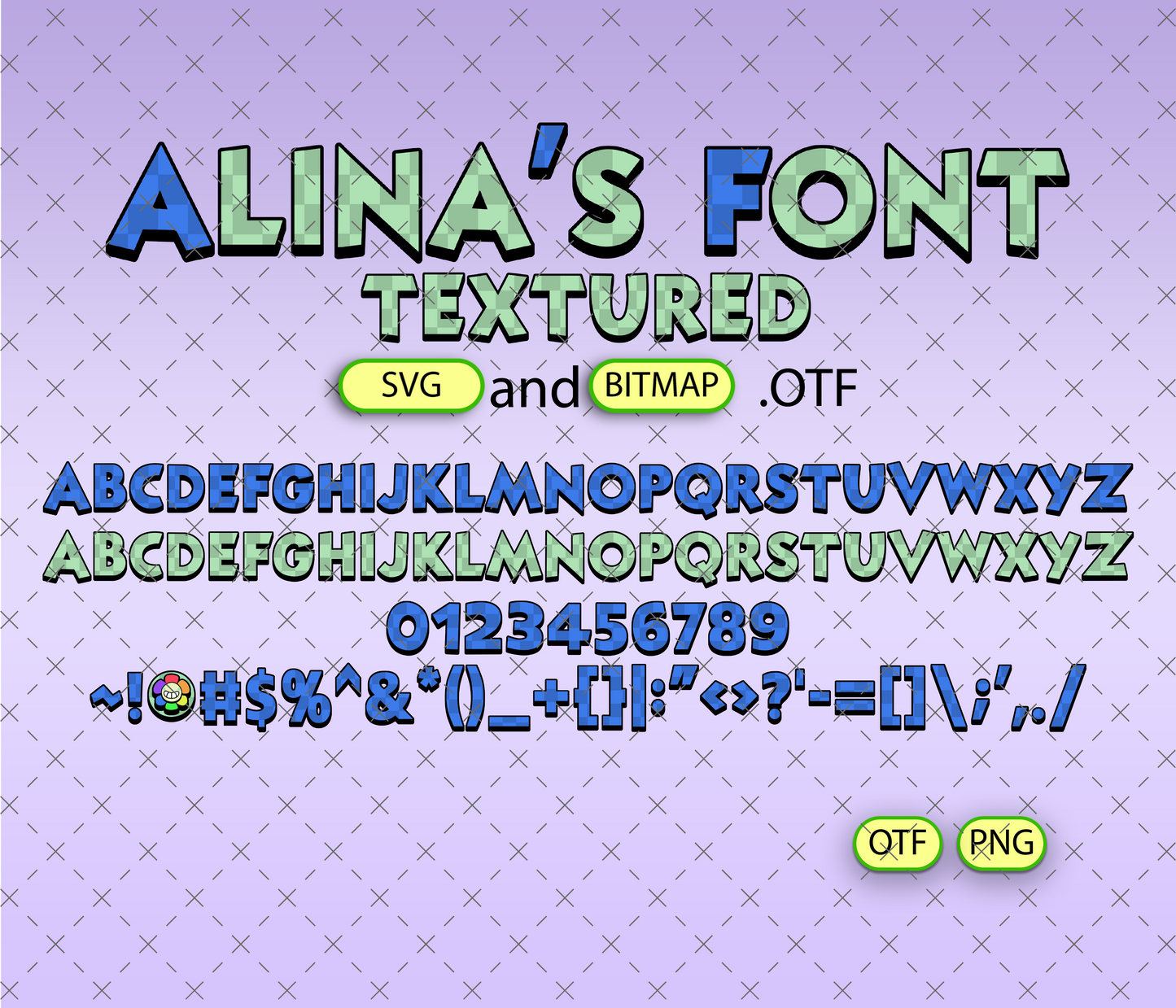 Toon Terror Font Textured Big Bundle