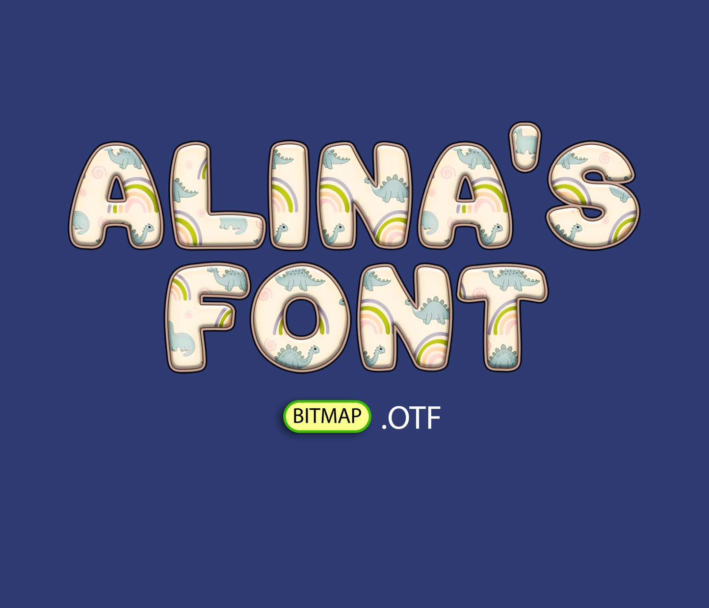 FREE Dinosaur Fossil Edition Pattern Font