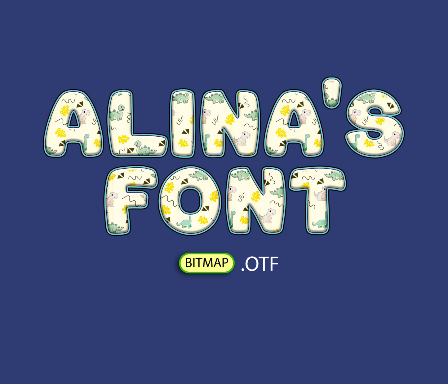 Dinosaur Jurassic Edition Pattern Font