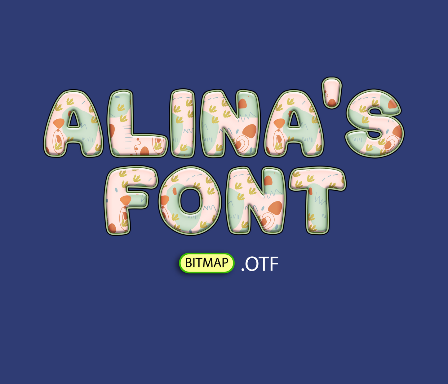 FREE Dinosaur Triassic Edition Pattern Font