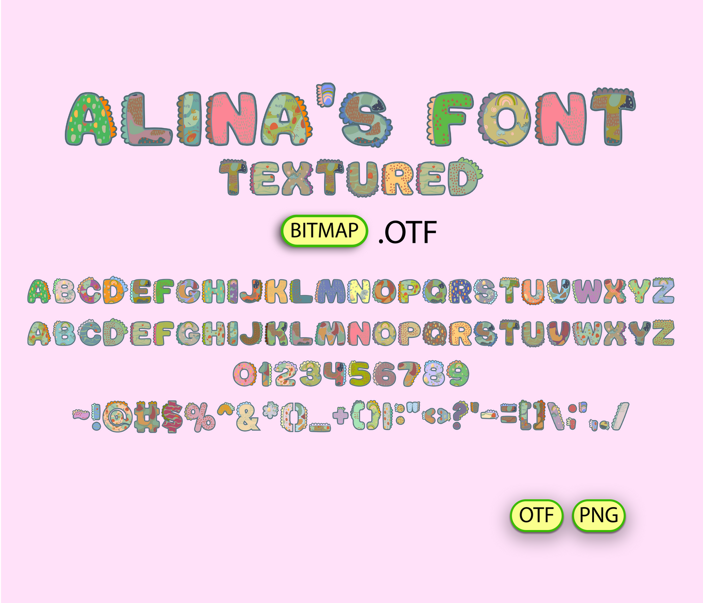 Dinosaur Prehistoric Pattern Font