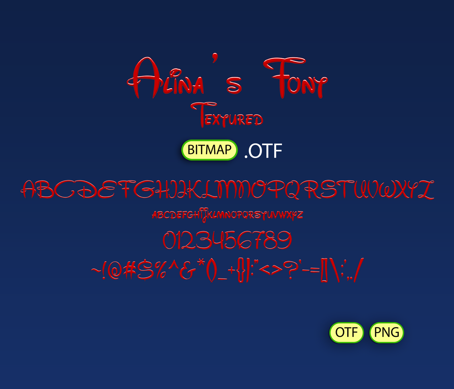 Enchanted Animation Font Textured - Alina's Fonts