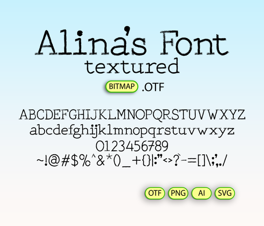 Rustic Keys – Grunge Ink Texture Typewriter Font - Alina's Fonts