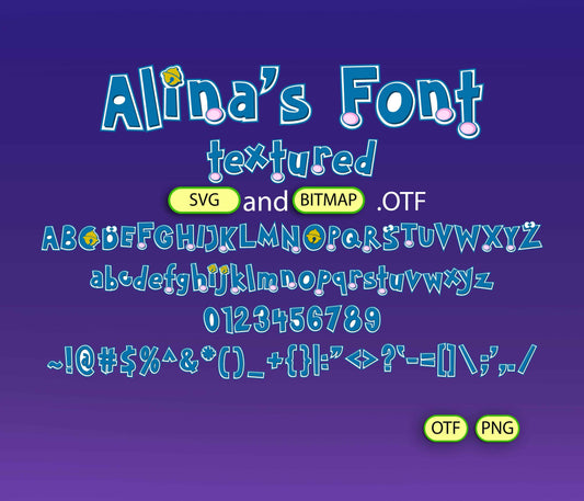 Robotic Cat Companion Font Textured - Alina's Fonts