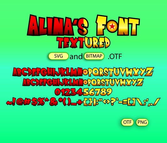 Epic Anime Font Textured Bundle - Alina's Fonts