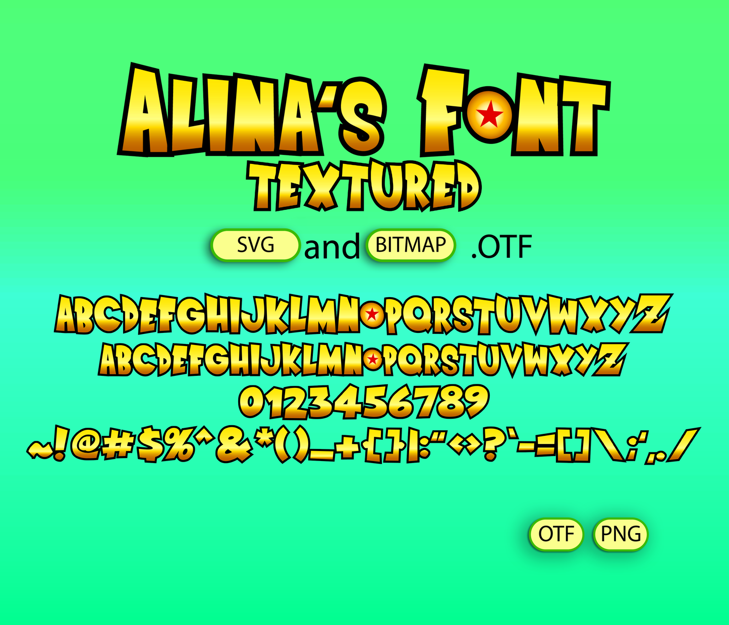 Epic Anime Font Textured Bundle - Alina's Fonts