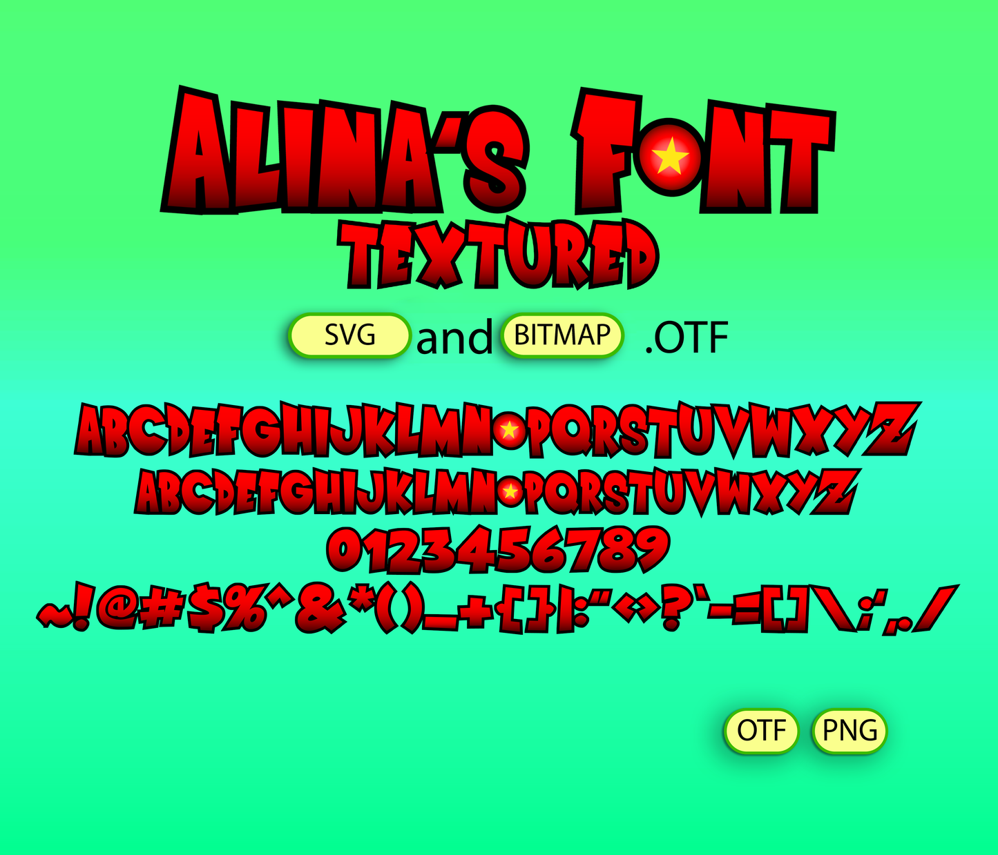 Epic Anime Font Textured Bundle - Alina's Fonts