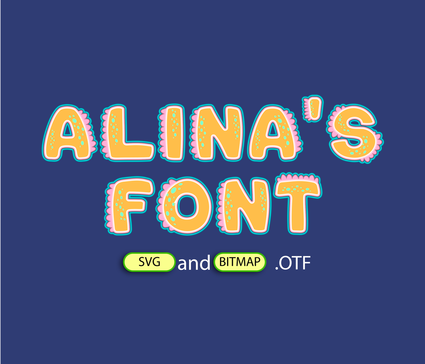 Dinosaur Yellow Pattern Font