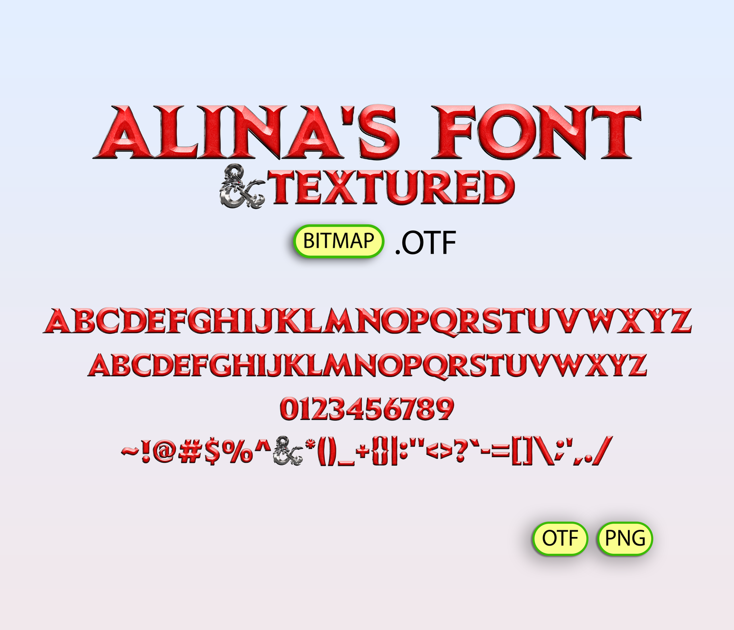 Epic Fantasy Font Textured - Alina's Fonts