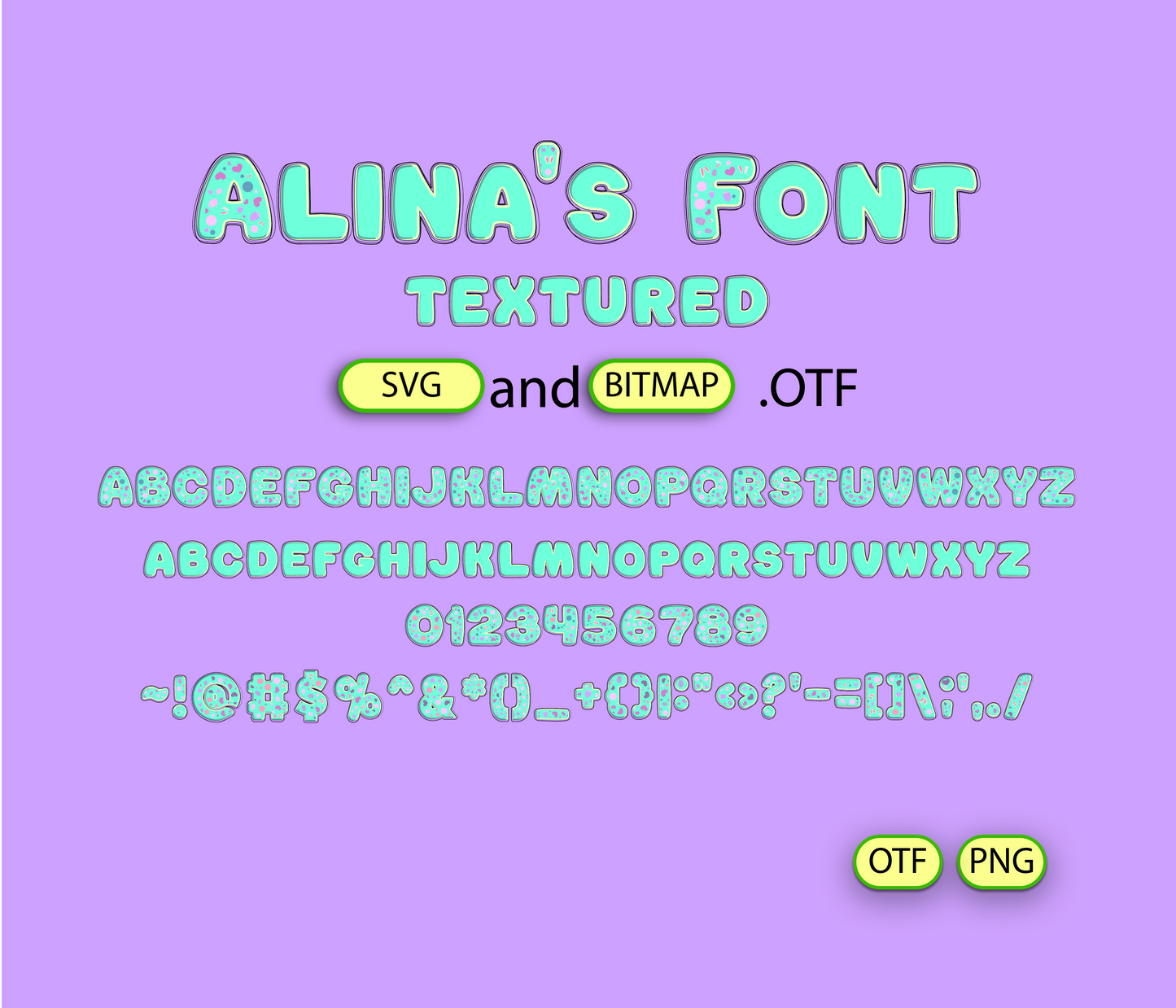 Colorful Easter Font Festive Pattern Font