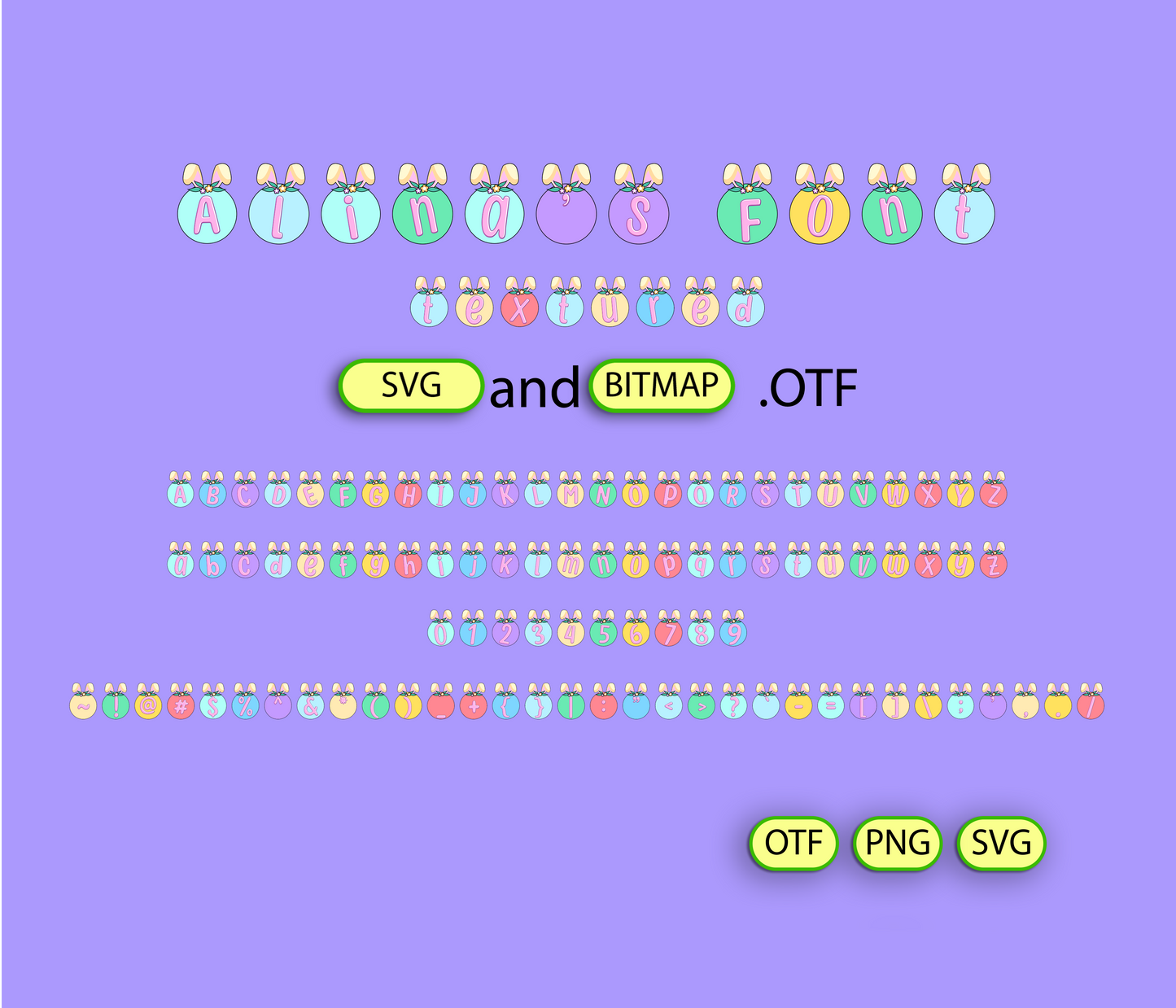 Easter Cheer Banner Font Textured