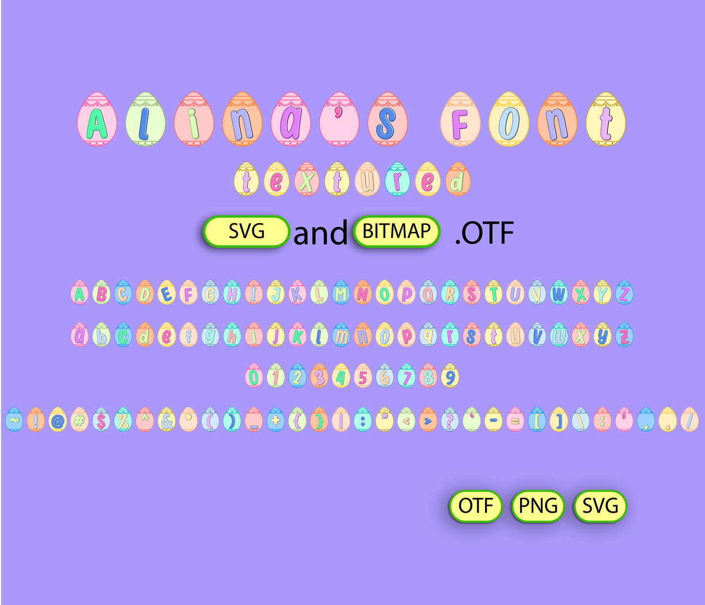 Easter Delightful Banner Font Textured