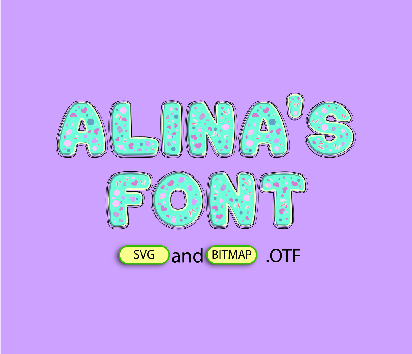 Colorful Easter Font Festive Pattern Font