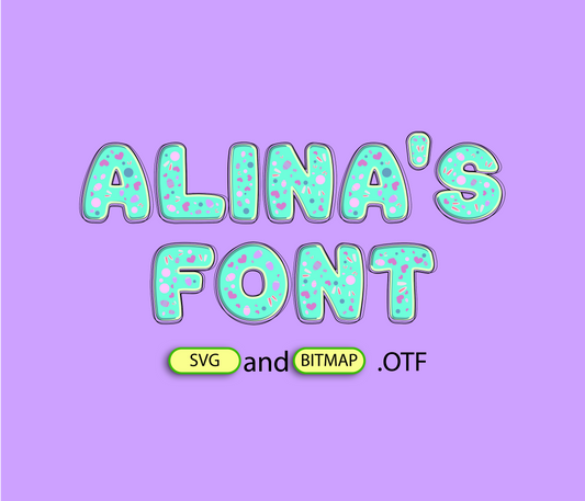 Colorful Easter Font Festive Pattern Font