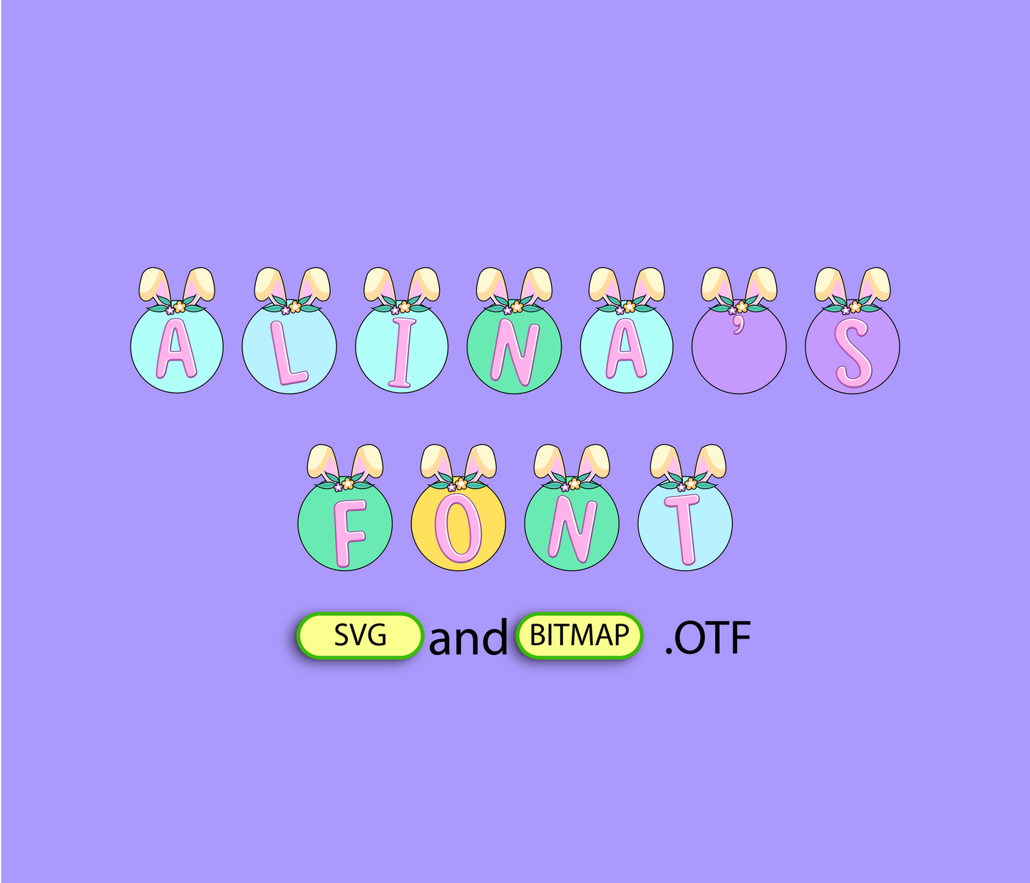 Easter Cheer Banner Font Textured