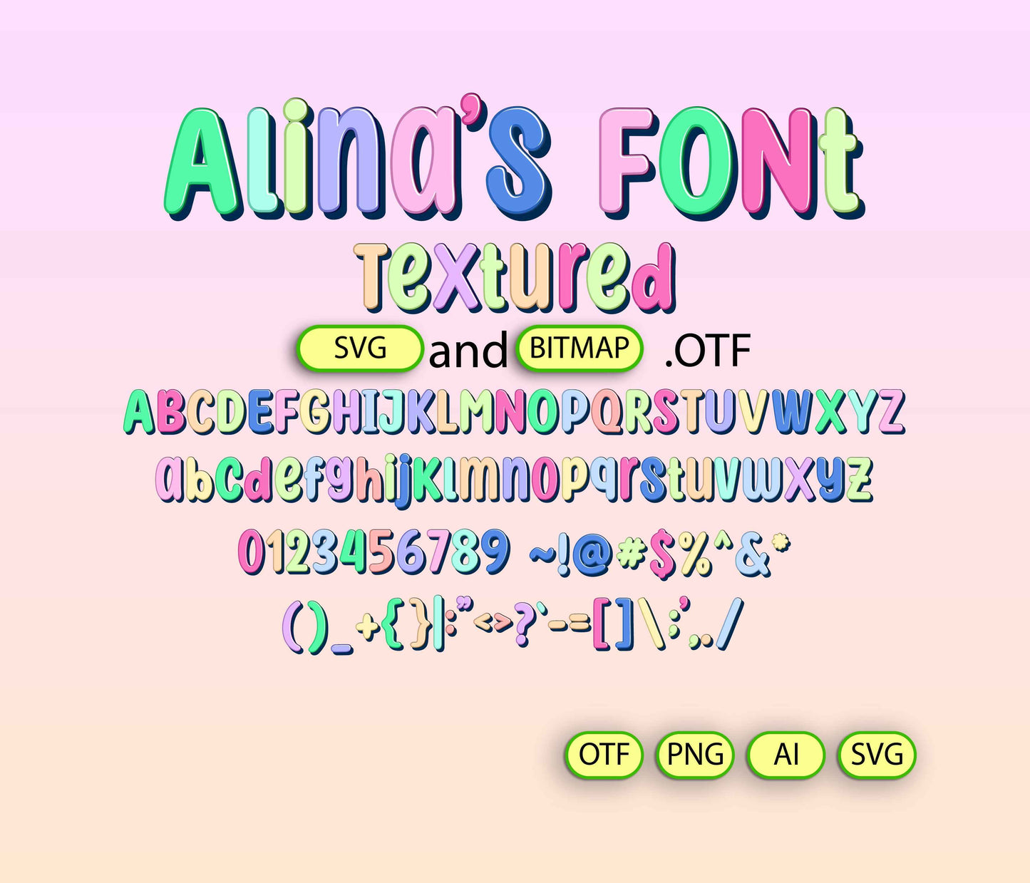Whimsical Easter Font Textured - Alina's Fonts