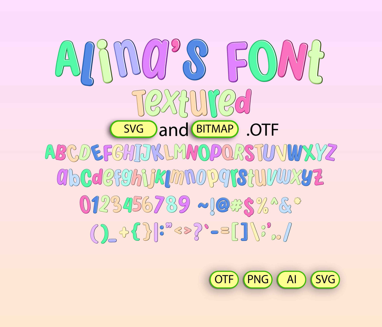 Springtime Festivity Font Textured - Alina's Fonts