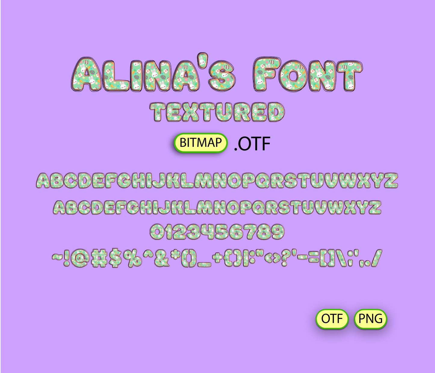 Cheerful Easter Pattern Font