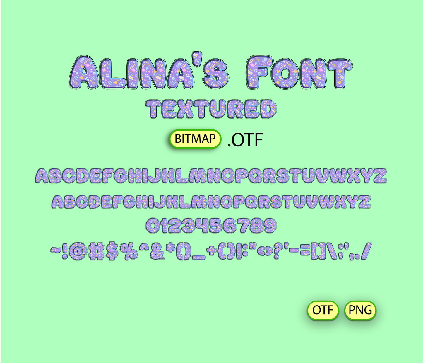 Easter Celebration Colorful Pattern Font