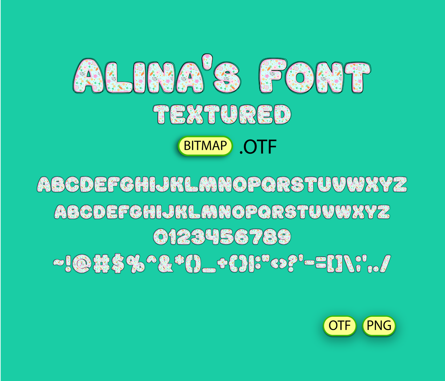 Springtime Easter Pattern Font