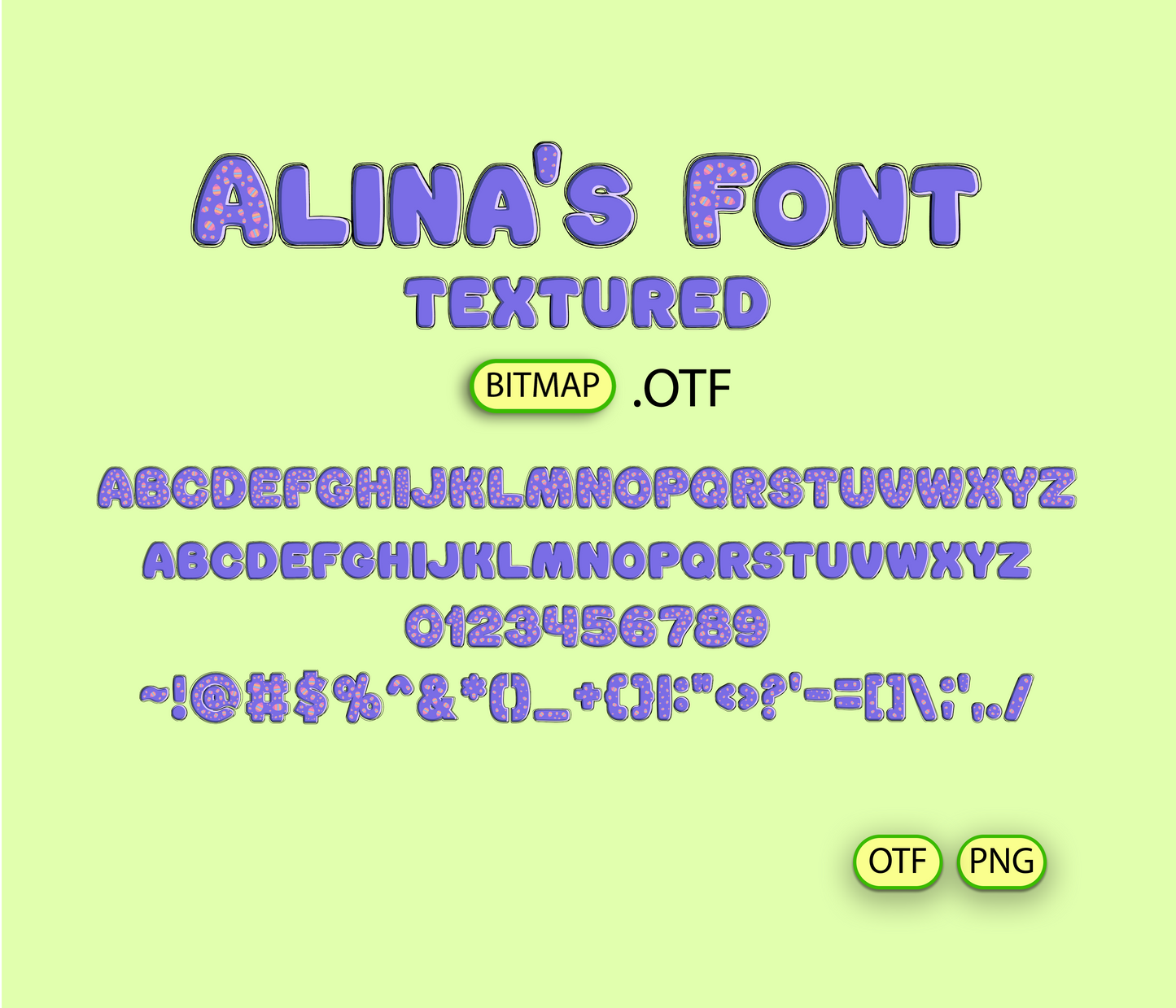 Spring Holiday Vibrant Easter Pattern Font