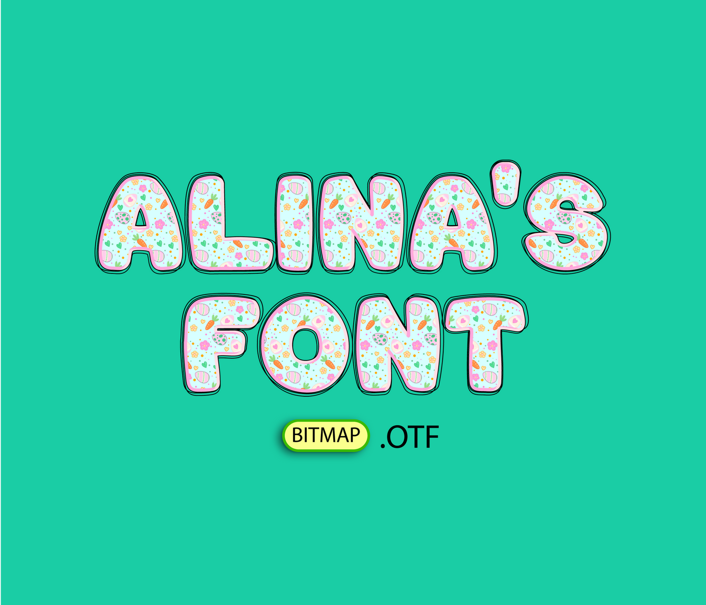 Springtime Easter Pattern Font