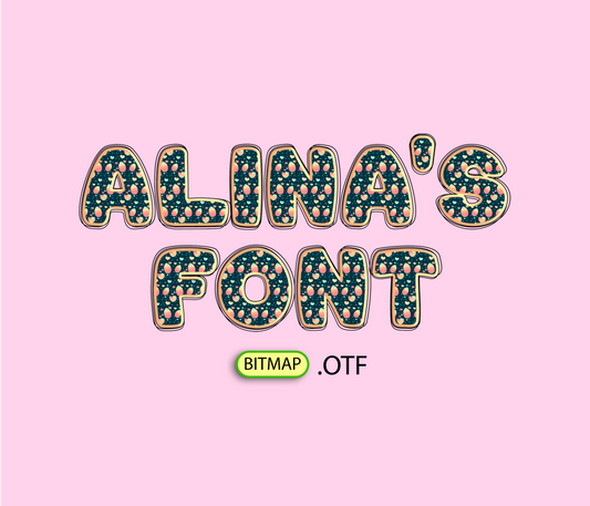 Bunny and Floral Typeface Easter Pattern Font