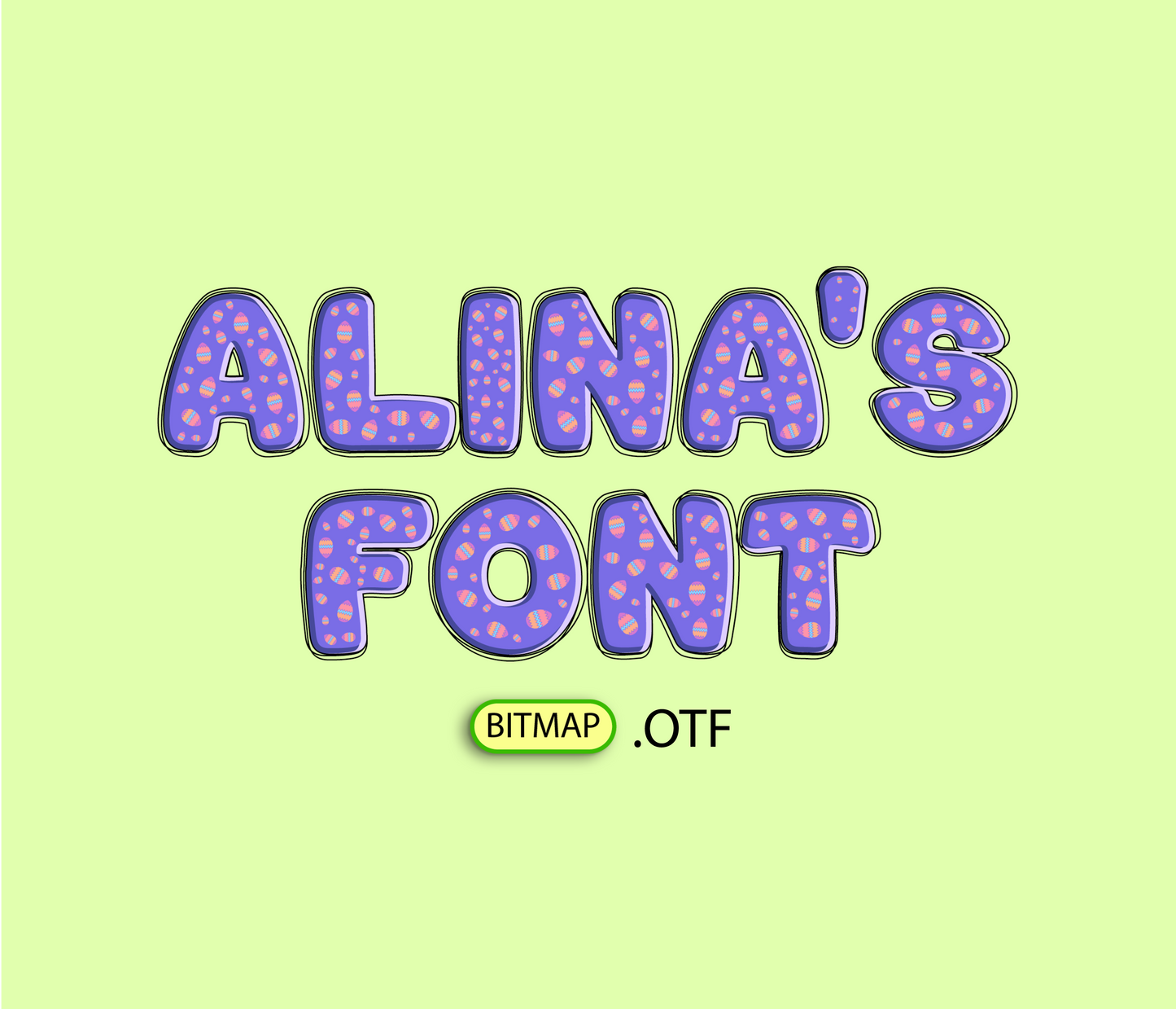 Spring Holiday Vibrant Easter Pattern Font