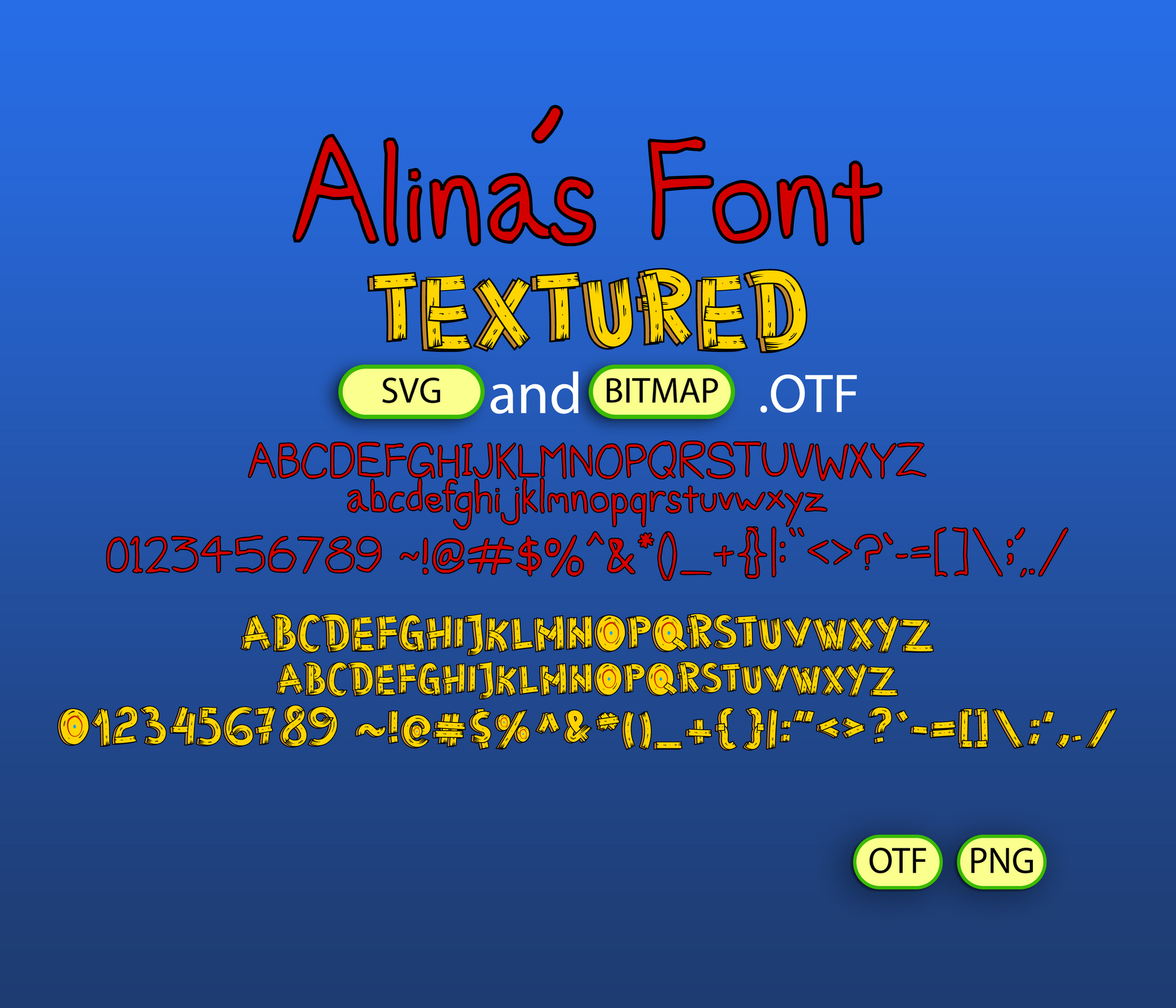 Childhood Fun with the Animated Trio Font Textured Bundle - Alina's Fonts
