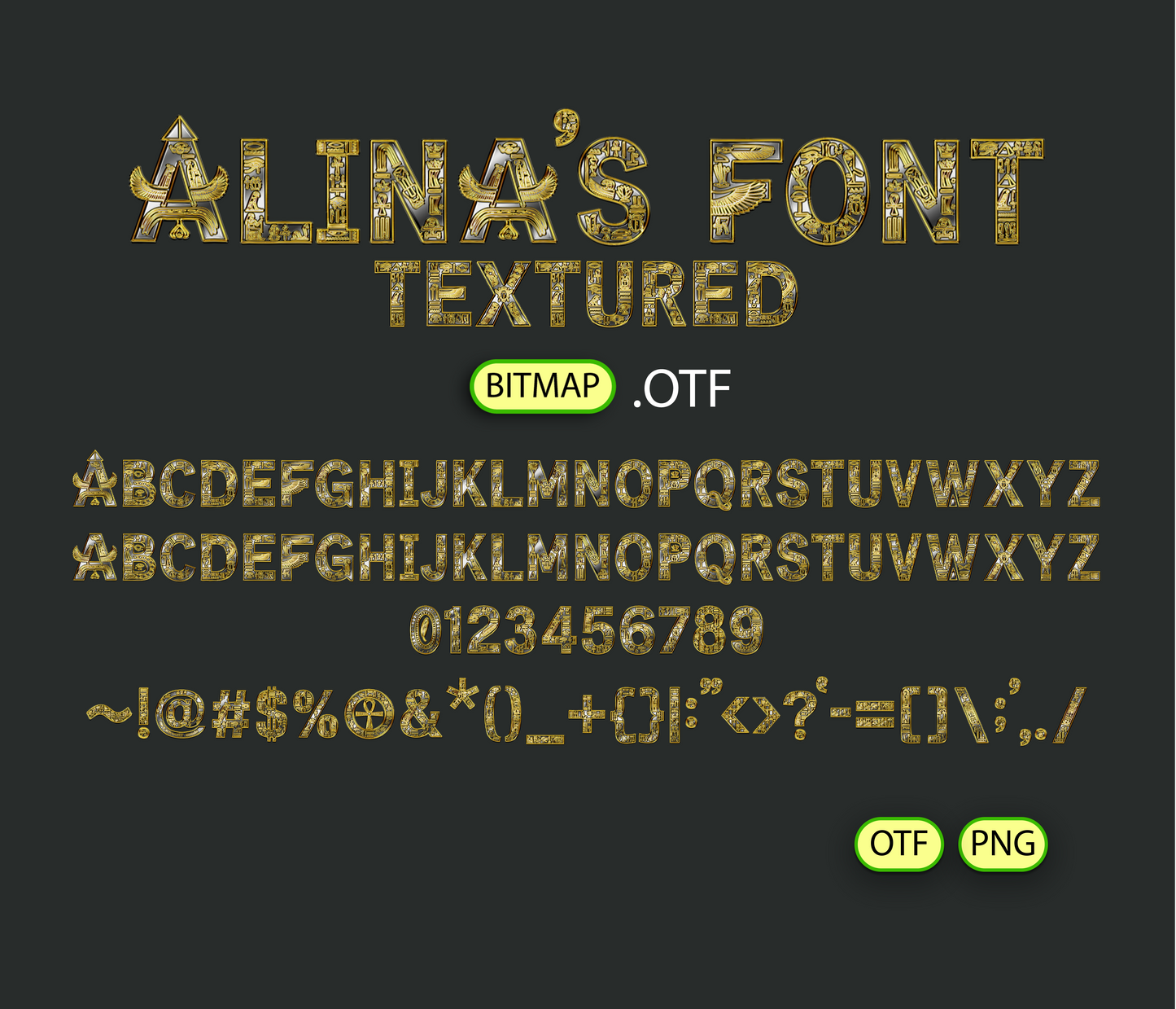 Pharaoh Kingdom Font Textured