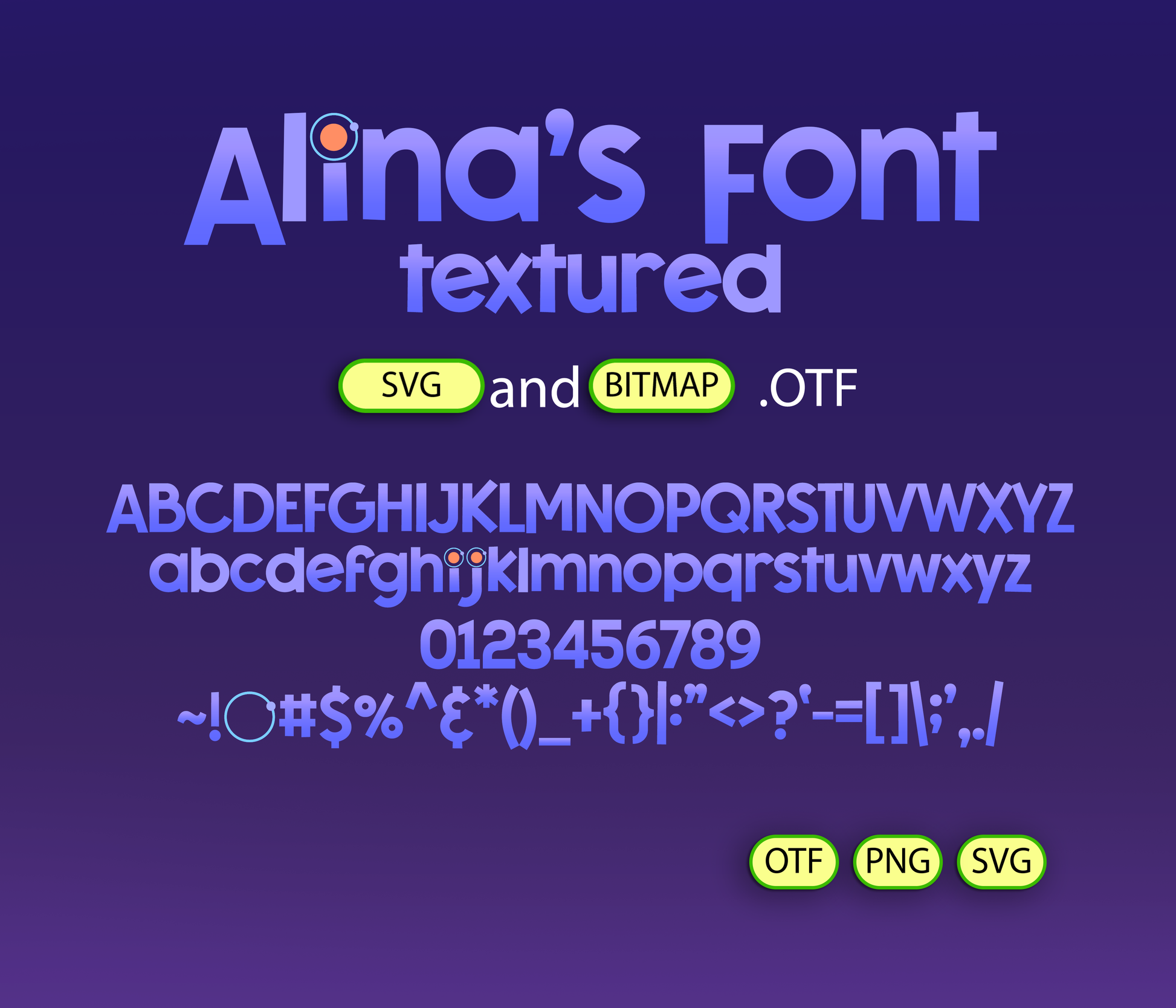 Galactic Ventures Font Textured - Alina's Fonts
