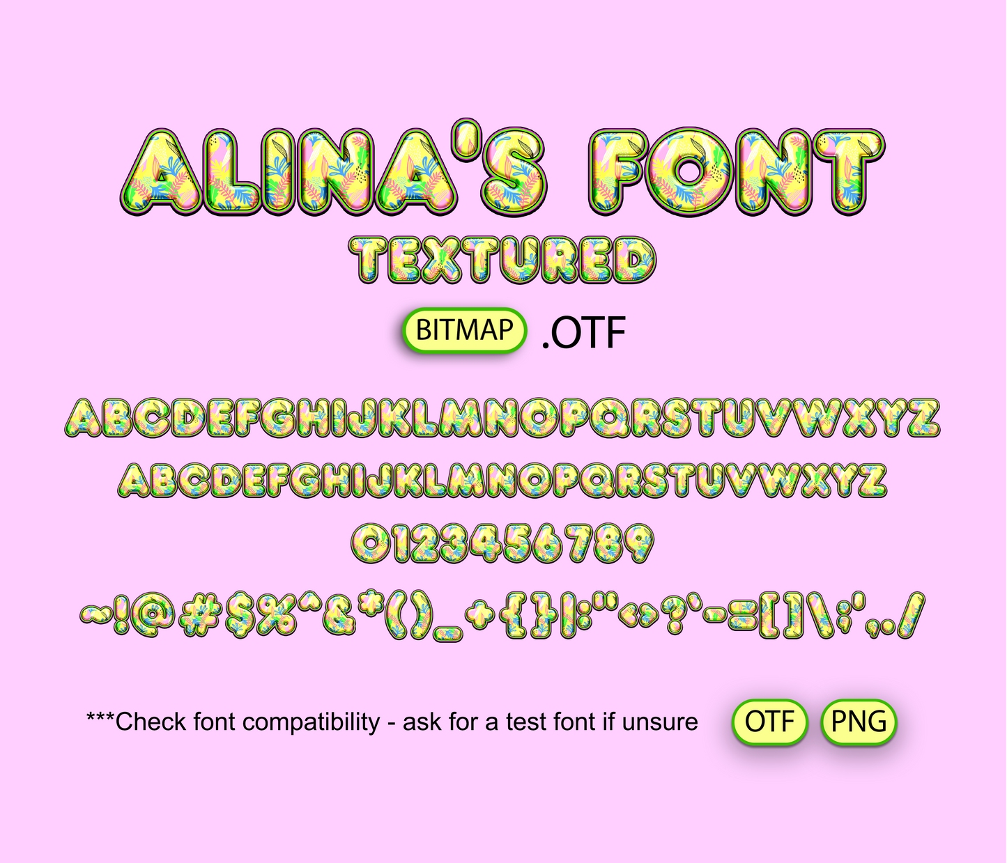 Exotic Pattern Font