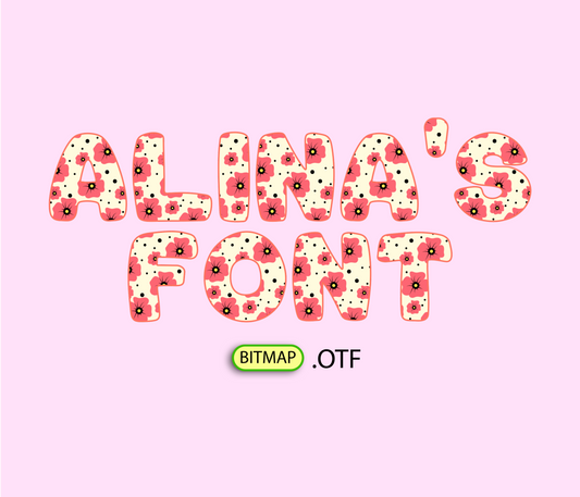 Flower Red Pattern Font