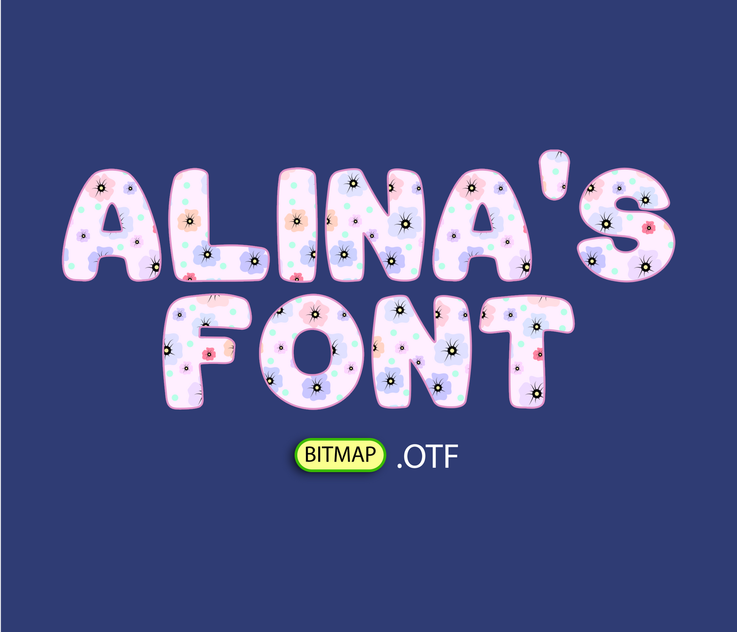 Flower Spring Pattern Font