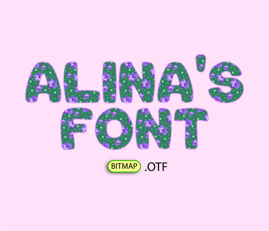 Floral Green Pattern Font